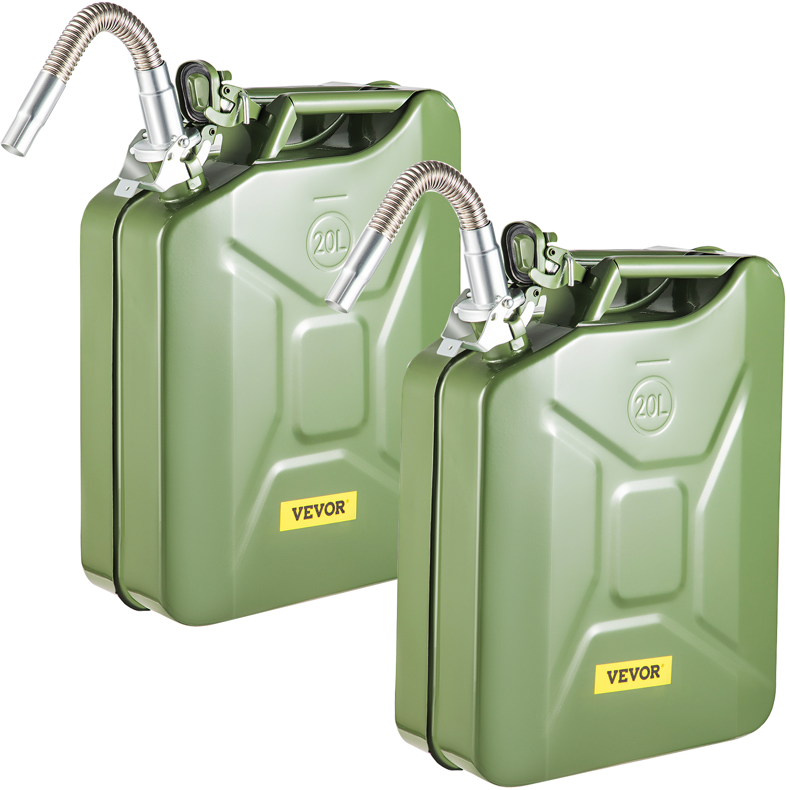 5.3 Gallon,Steel Fuel Can, 2PCS Green