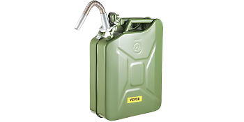 VEVOR Jerry Fuel Can, 5.3 Gallon / 20 L Portable Jerry Gas Can with  Flexible Spout System, Rustproof ＆ Heat-resistant Steel Fuel Tank for Cars  Trucks Equipment, Green