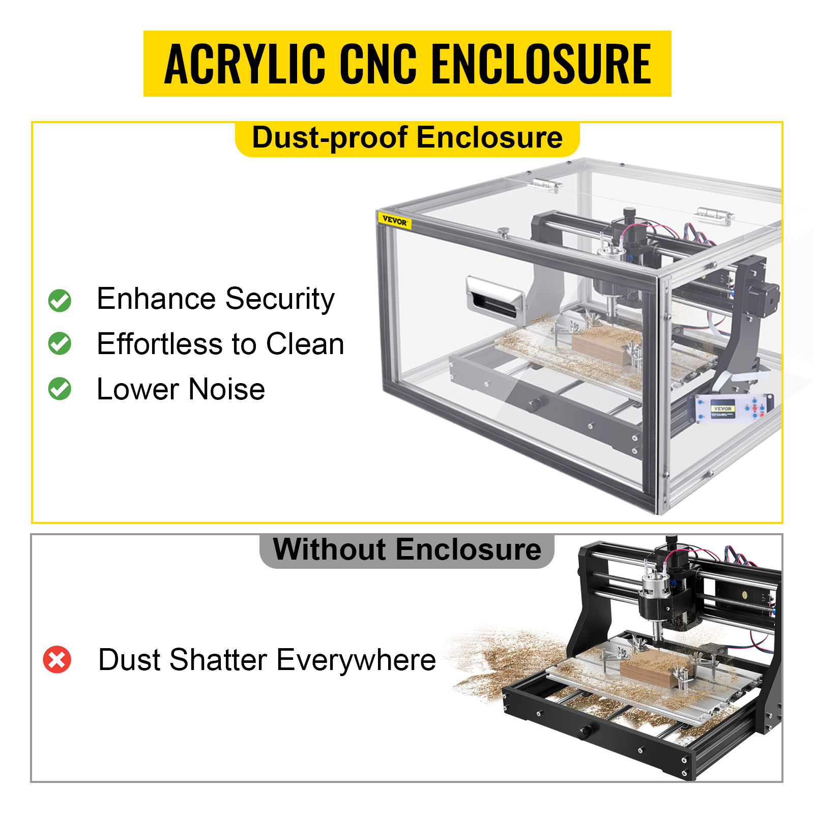 2 in 1 5500mW Engraver CNC 3018 Pro Engraving Machine, GRBLControl PCB PVC  Wood Router CNC 3 Axis Milling Machine with Offline Controller and ER11 and