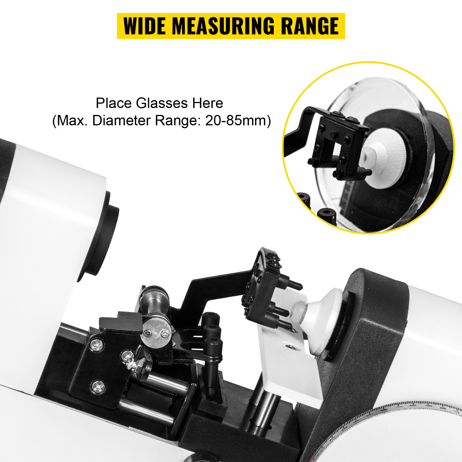 VEVOR Manual Lensómetro Rango Medición ±25D Rango Enfoque ±5D Focímetro