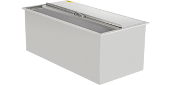 VEVOR 109.9 qt. Drop in Ice Chest 36 in. x 17.9 in. x 14 in. Stainless Steel Ice Bin with Sliding Cover for Outdoor Kitchen