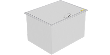 87.2 Qt. Drop in Ice Chest 28 in. x 18 in. x 17 in. Stainless Steel Ice Bin  with Hinged Cover for Outdoor Kitchen