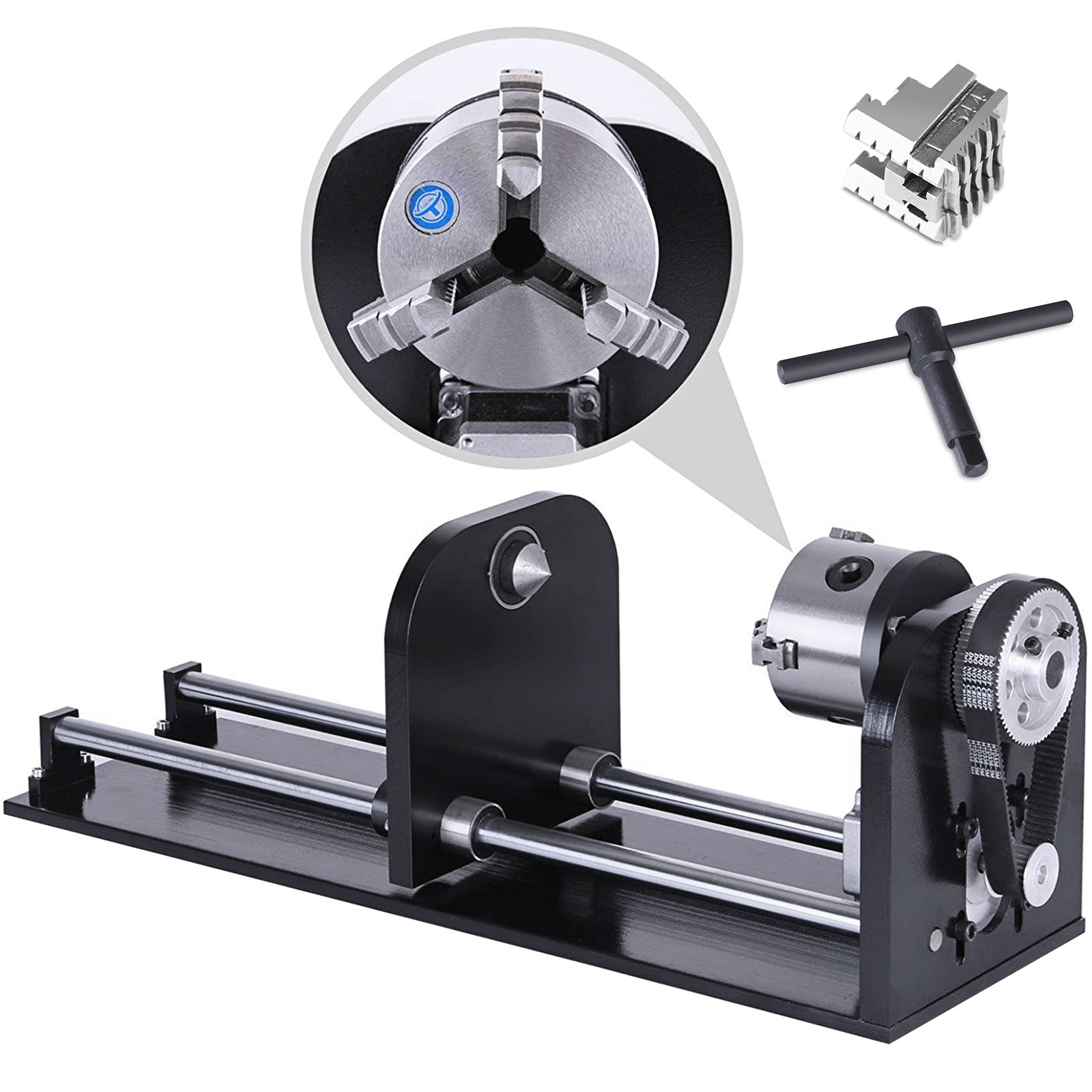 CNC 4th Axis Rotary Table A Axis 80MM Chuck L Style Engraving Machine Accessory 