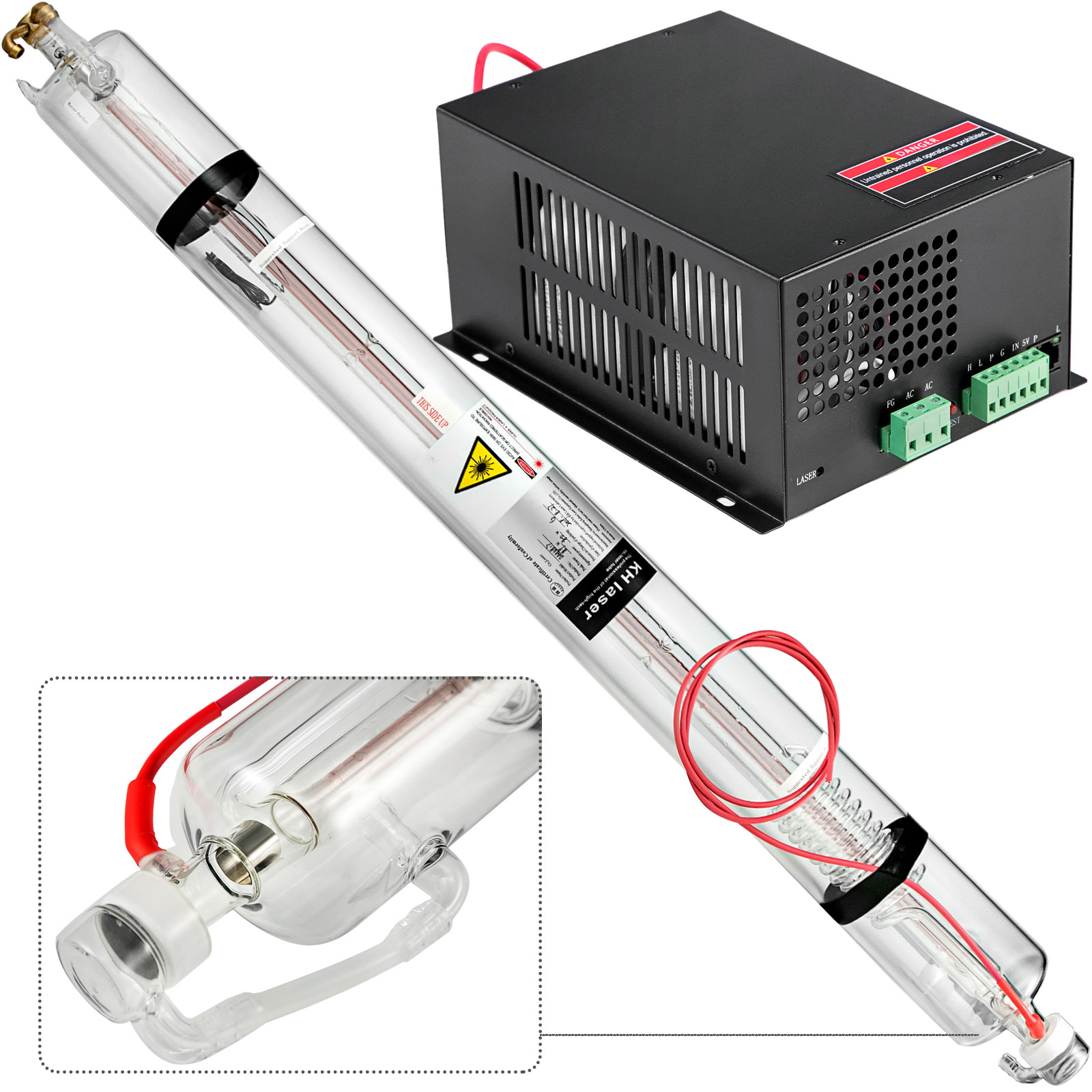 40W CO2 Laser Power Supply Dedicated Fit CO2 Laser Tube Laser Engraver Machine 