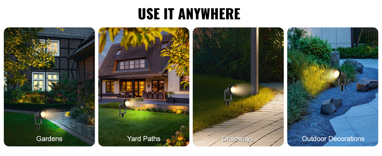 LED Well Lights Low Voltage Landscaping Waterproof Driveway Ground 6500K  Bulb