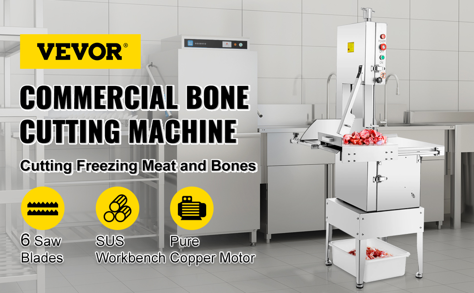 VEVOR Commercial Bone Cutting Machine, 30.3x27.4-Inch Workbench