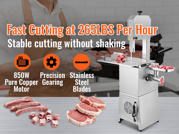 BENTISM Meat Bone Saw Machine Meat Cutting Machine Commercial 850W For  Cutting Bone 