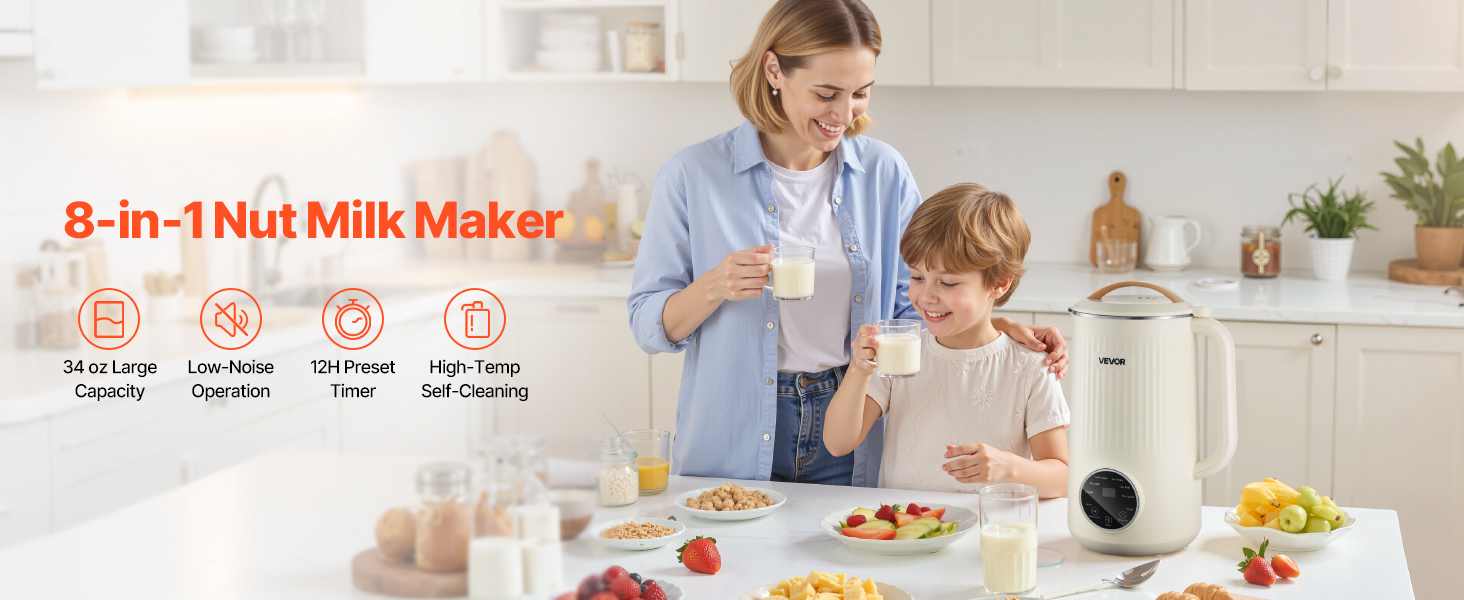 8 in 1 nut milk maker overview