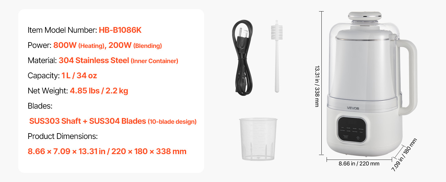 Compacte notenmelkmaker voor in de keuken