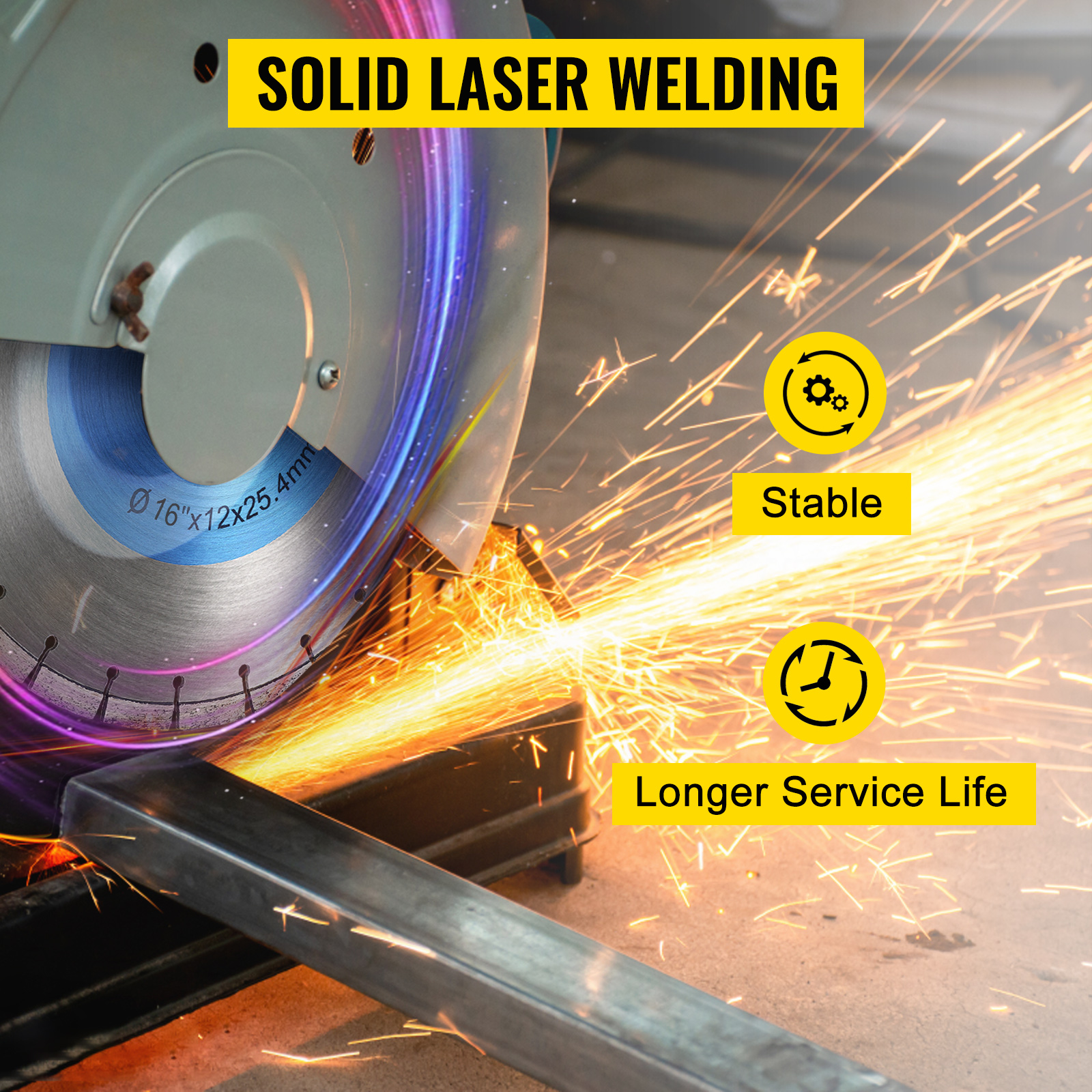 VEVOR Diamond Blade 16" Concrete Saw Blade Wet or Dry Segmented Cutting