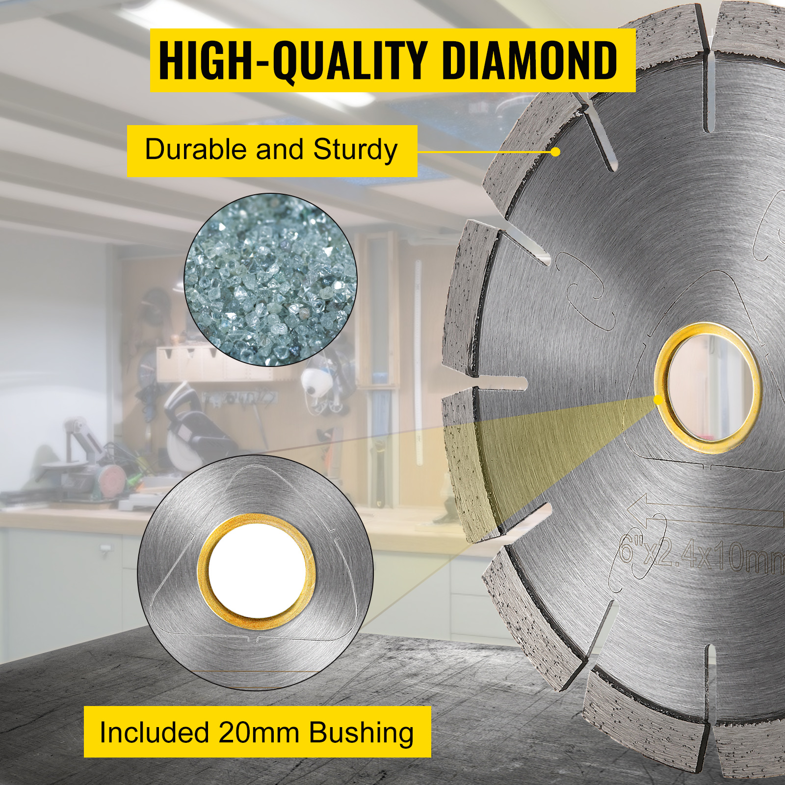 VEVOR Soff-cut Diamond Blade 6