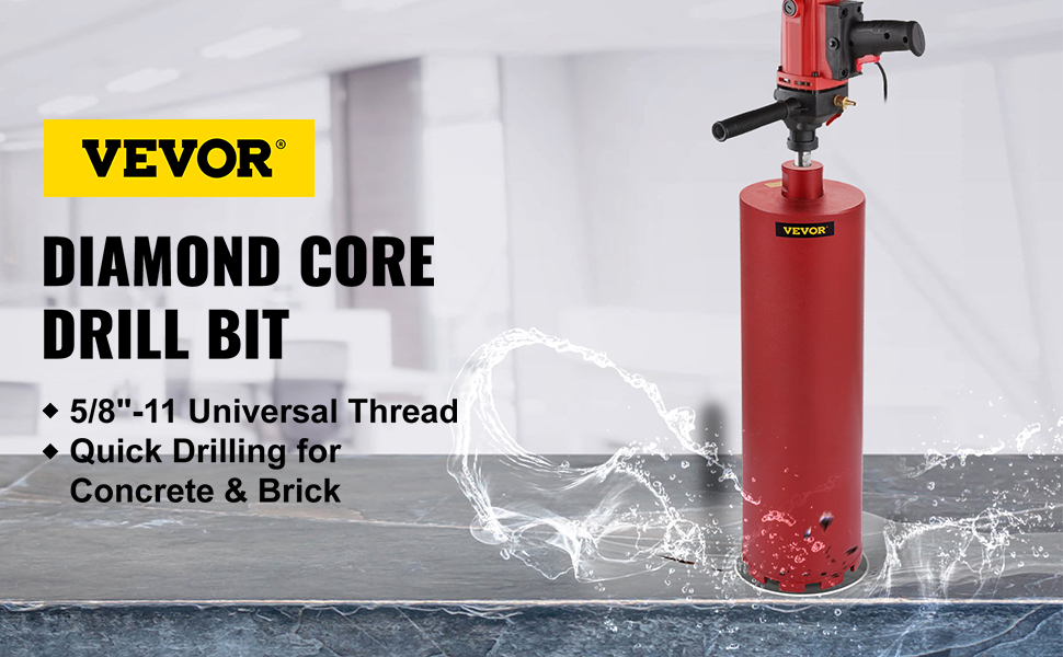 VEVOR Diamond Core Drill, 5"/127mm Diameter Core Drill Bit, 14"/355mm