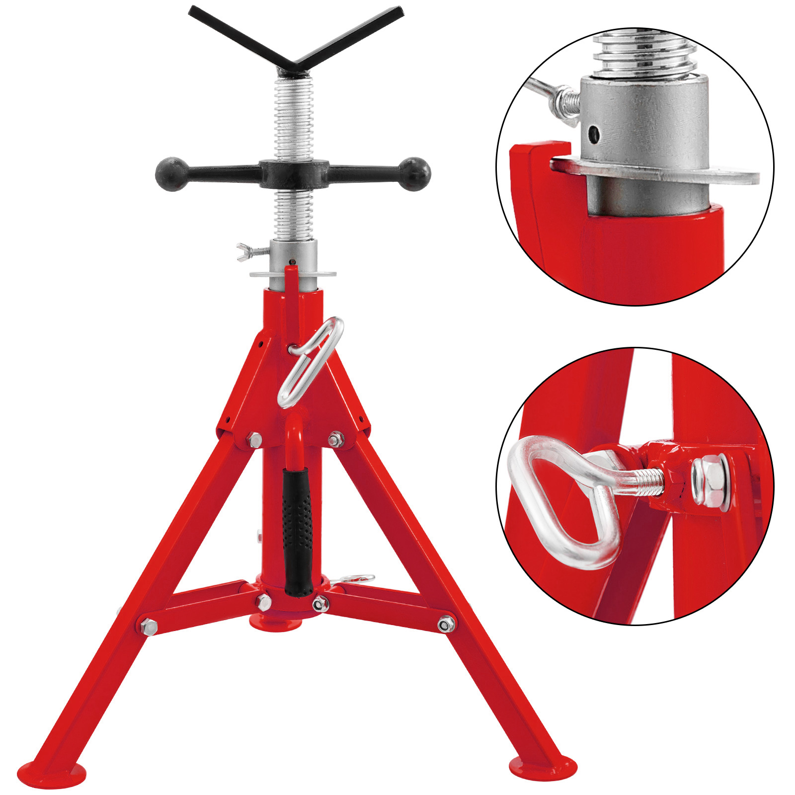 jack stands, welding supplies, pipe fitter tools