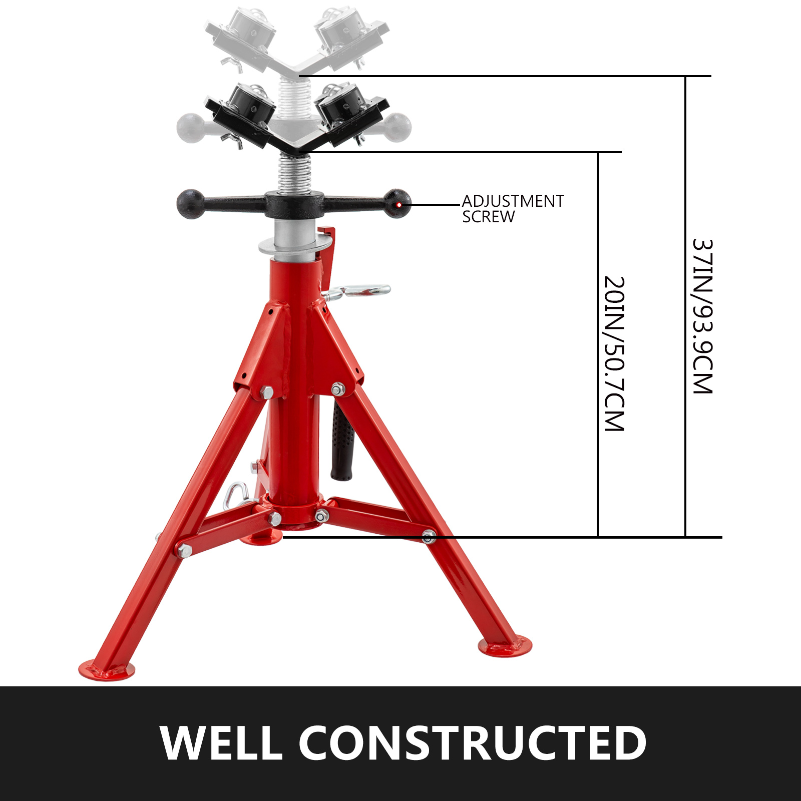 Pipe Jack Stand 94cm 1107c Stable 4ball Transfer Vhead 2 Tons