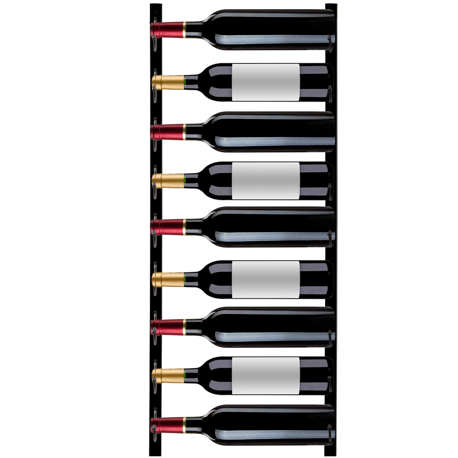 Linex barril de vino barril pentagrama colgar estante de vino Handcarved 6  botella botellero de pared (Browm, 36 x 8 x 5)