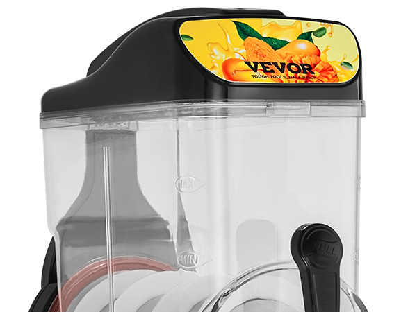 VEVOR Commercial Slushy Machine, 6L/1.6 Gallons 25 Cups Single-Bowl, 300W 110V, Stainless Steel Margarita Smoothie Frozen Drink Maker, Slushie