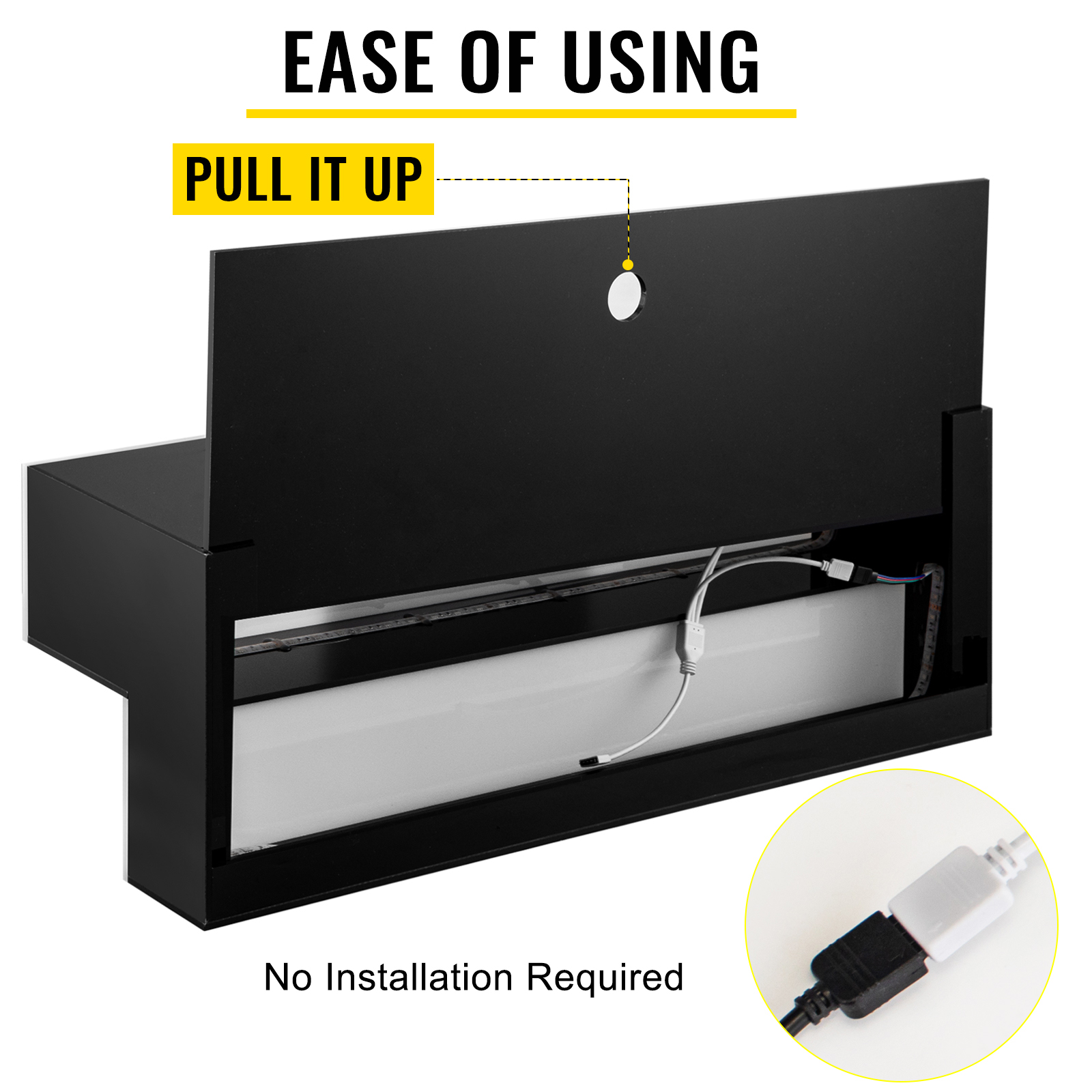 VEVOR LED Lighted Liquor Bottle Display Shelf, 20-inch LED Bar Shelves for Liquor, 2-Step Lighted Liquor Bottle Shelf for Home/Commercial Bar, Acrylic Lighted Bottle Display with Remote & App Control