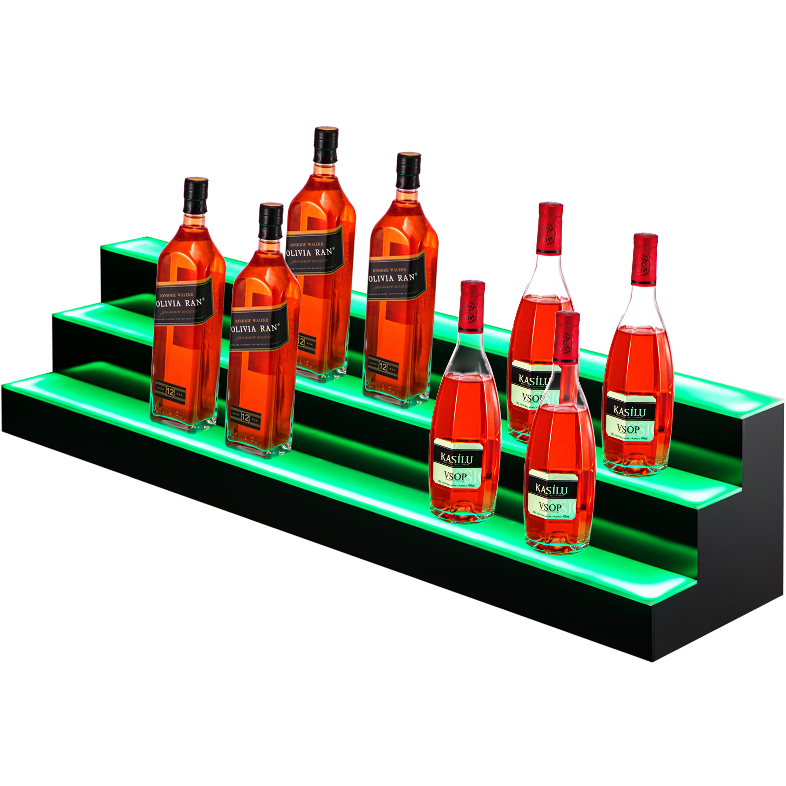 VEVOR Étagère d'angle à LED pour bouteilles d'alcool, 50,8 cm LED