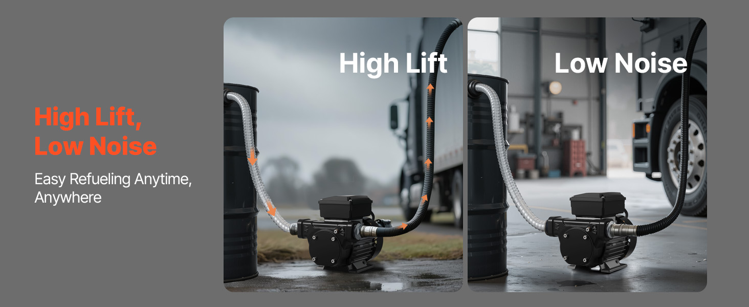 Elektrische Kraftstoff Transferpumpe 60 L/min Automatik Abschaltung +2 Schläuche Fuel Transfer Pump Uk A100 2.3w