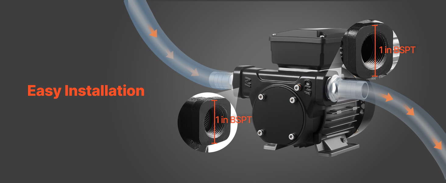 Elektrische Kraftstoff Transferpumpe 60 L/min Automatik Abschaltung +2 Schläuche Fuel Transfer Pump Uk A100 2.5w