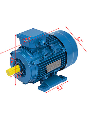 1.1kw 400v 1500 Rpm Premium Electric Motor 3phase B3 Rigid Base 1500 ...
