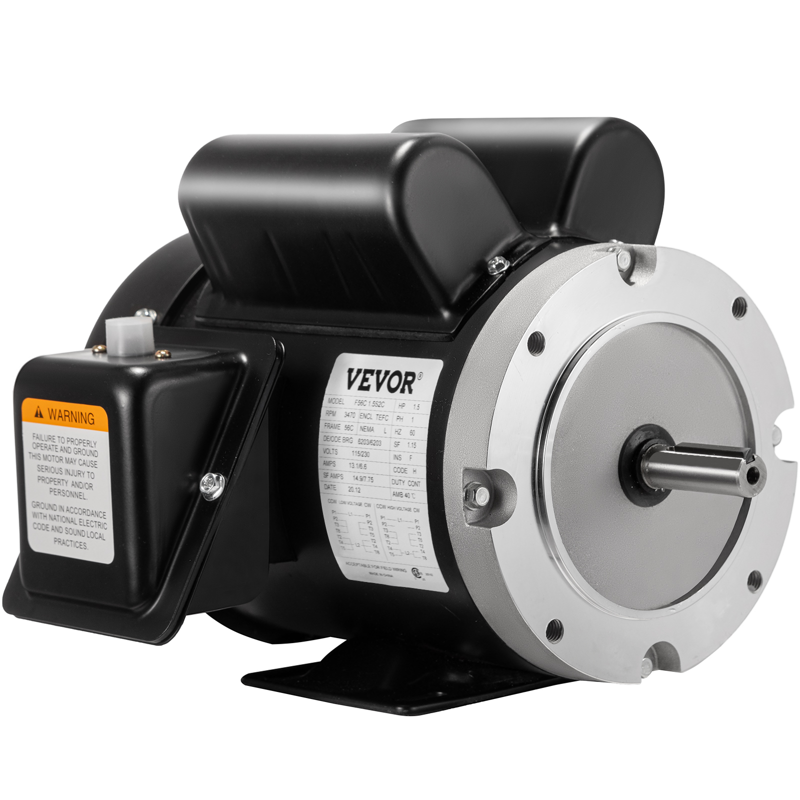 Electric AC Motor,2HP 1800RPM,Single Phase