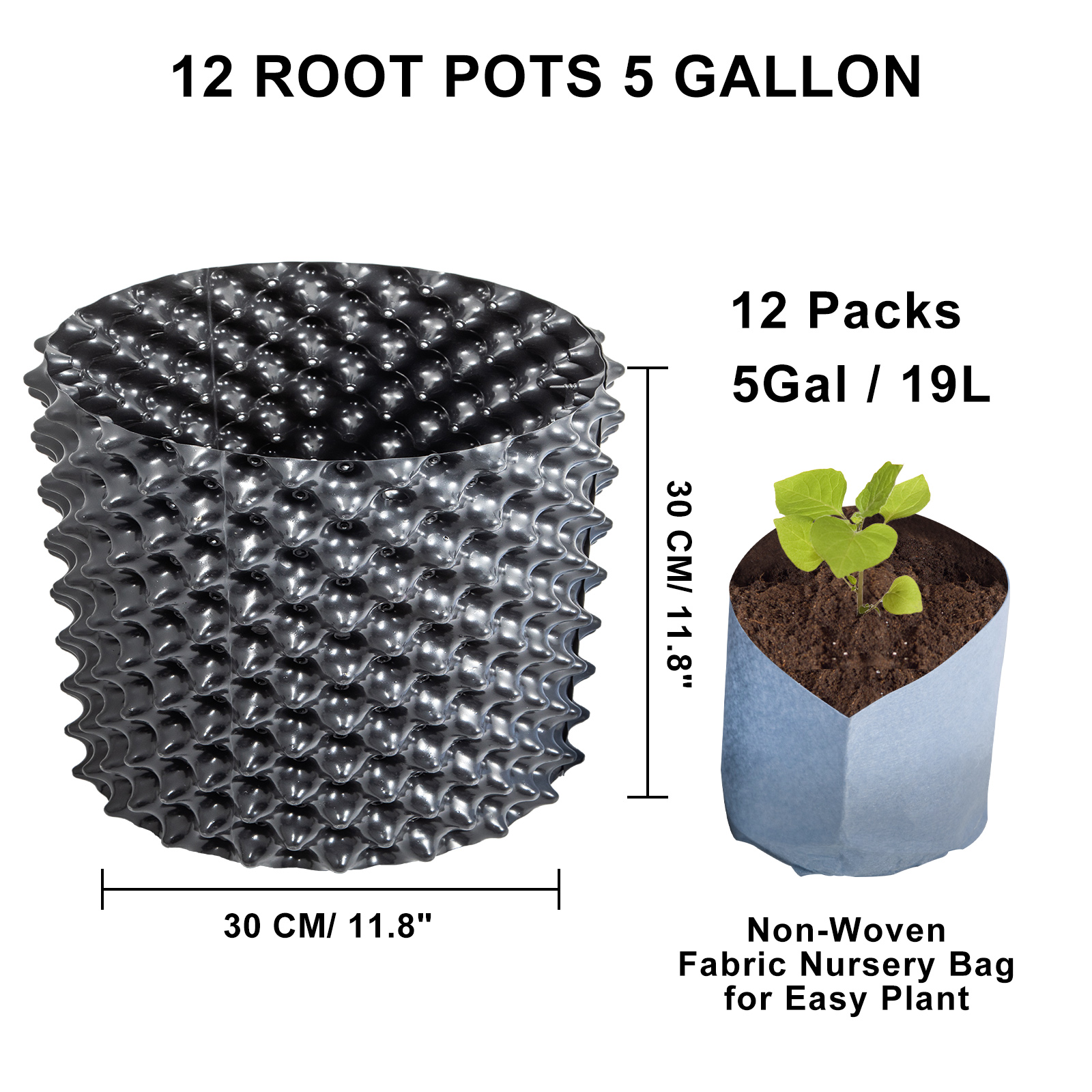 Ultra Oxy Air Pruning Pots - 5 Gallon