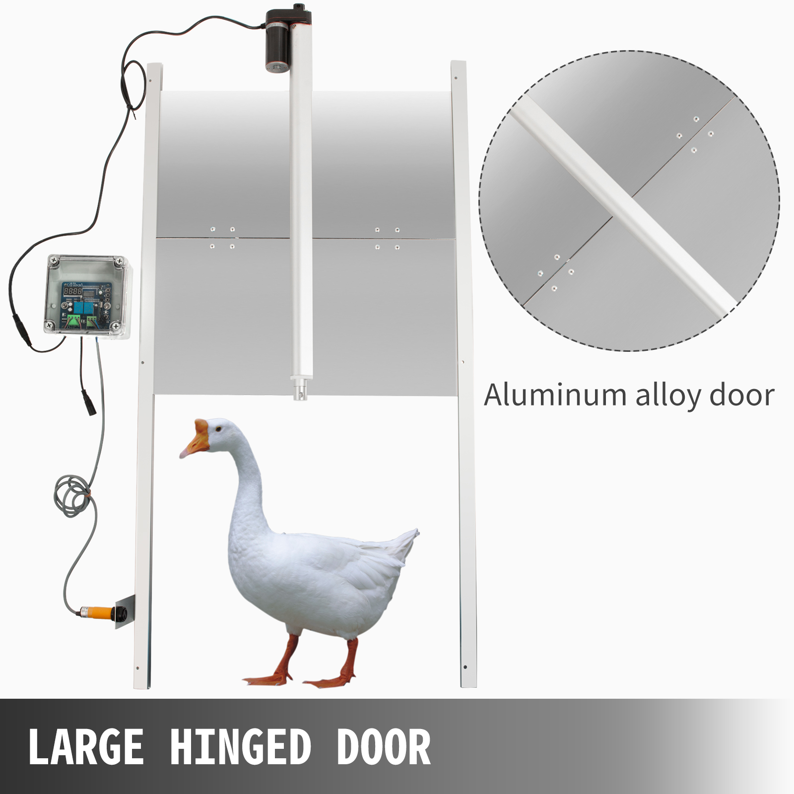 VEVOR Слайдер для курячих заслонок Автоматична відкривачка для курячих заслонок 52x96 см