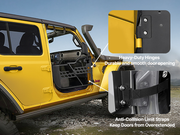2-Door Jeep Tube Doors Jeep Tubular Door for 2018-2024 Jeep