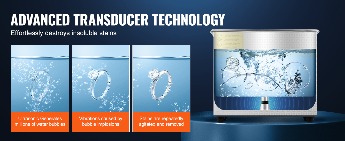 VEVOR Ultrasonic Cleaner with Digital Timer & Heater, Professional