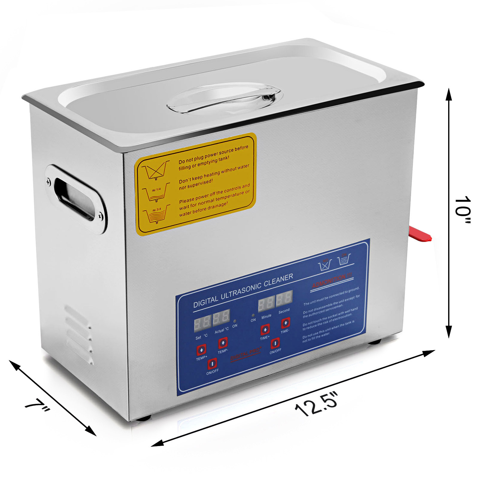 Nettoyeur à ultrasons TMISHION 70AL - Puissance réglable 170-420W -  Capacité 19L - Prise UE 220V