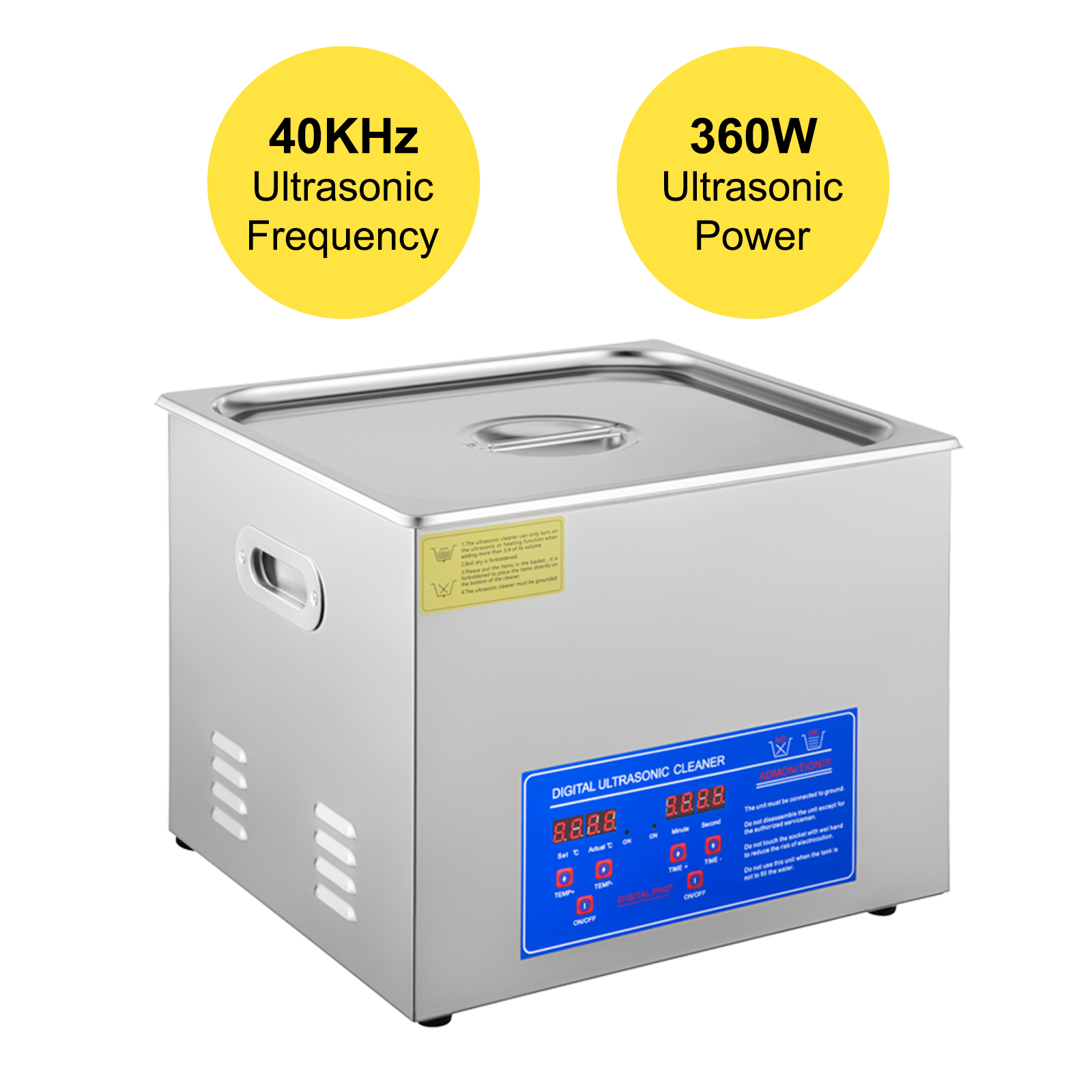 CREWORKS 15L Ultrasonic Cleaner with Knob, Total 760W Professional  Industrial Auto Cleaning Machine for Carburetor Repairing Tools Parts  Instrument