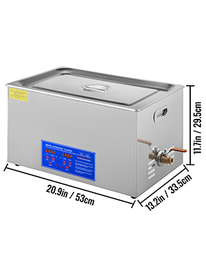 Stainless Steel 22l Capacity Industry Heated Ultrasonic Cleaner Heater Timer