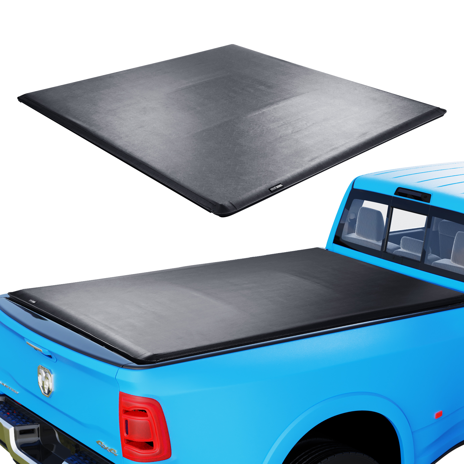 VEVOR Soft Roll Up Truck Bed Tonneau Cover fits Ford Chevy Silverado Dodge Ram