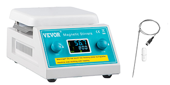 VEVOR Magnetic Stirrer Hot Plate, 2000ml Stirring Capacity Max 572°F Heating Hotplate Magnetic Stirrer 200-2000 RPM Magnetic Stirrer Magnetic Mixer with Stirring Bar for Lab College Scientific