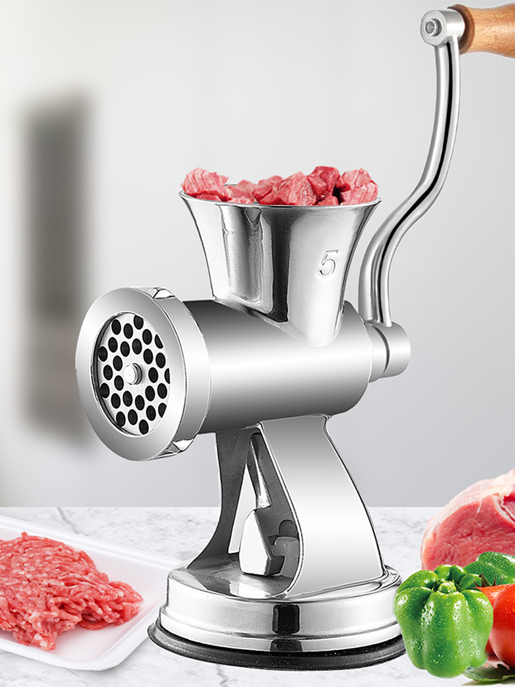 VEVOR Manual Meat Grinder All Parts Stainless Steel Hand Operated Meat  Grinding Machine with Tabletop Clamp 2 Grinding Plates SYZJSJRJB80CMAC3RV0  - The Home Depot