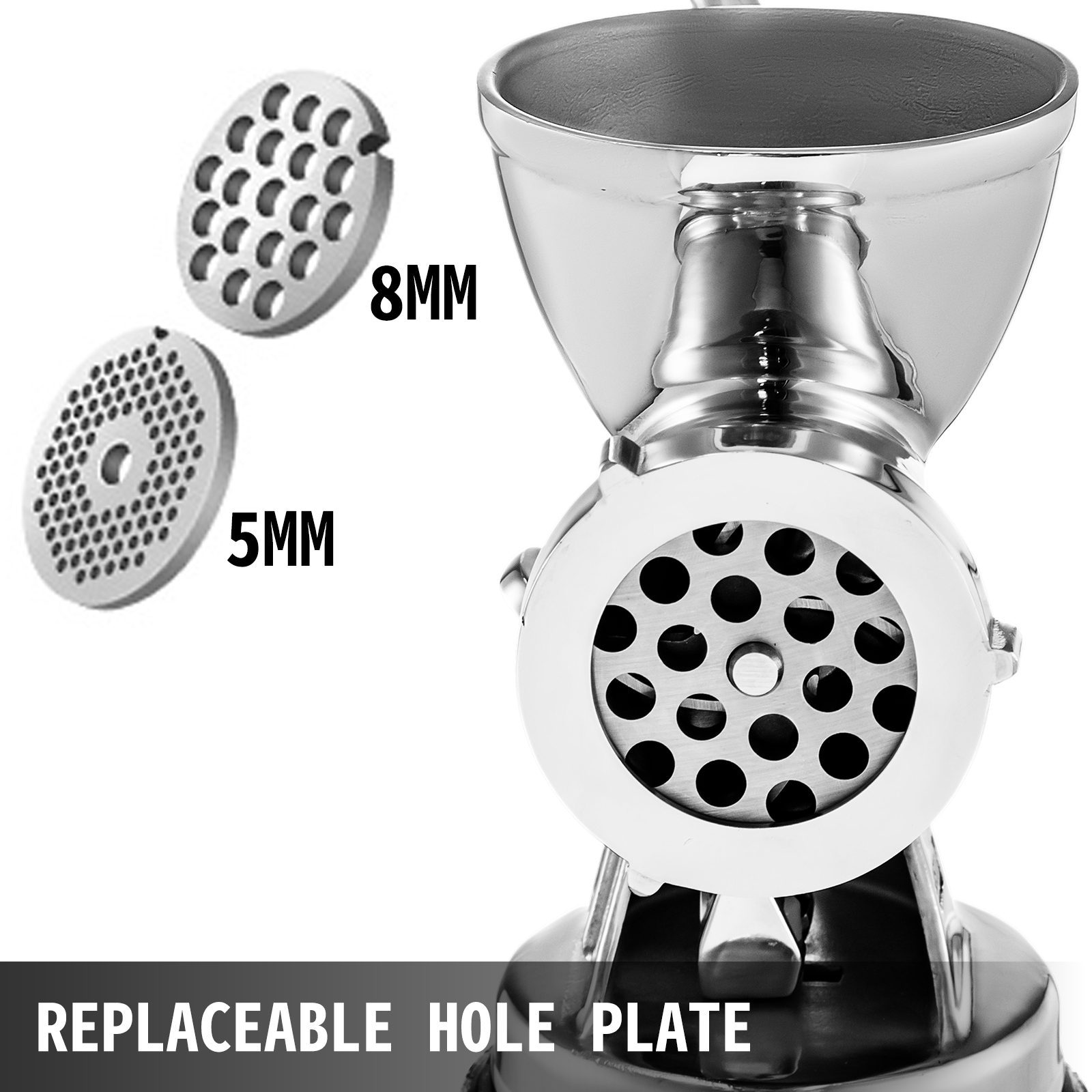Huanyu Meat Grinder Manual Stainless Steel Meat Mincer Sausage Stuffer  Filler Handheld Meat Ginding Machine Multifunctional Attachments Household  for