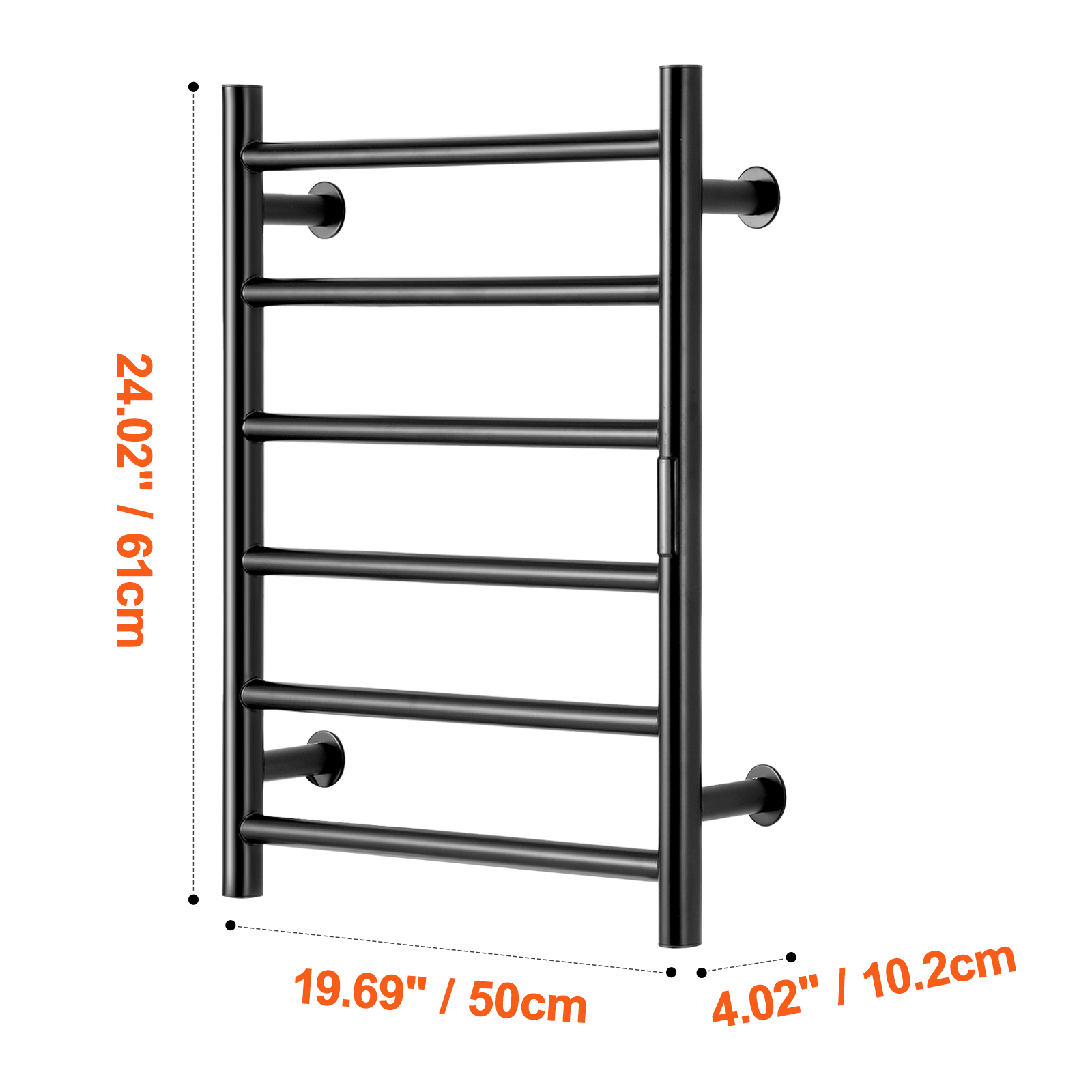 4/6/8/10-bar Towel Warmer Rack Wall Mounted Heated Towel Rack for Bathroom - Picture 80 of 84