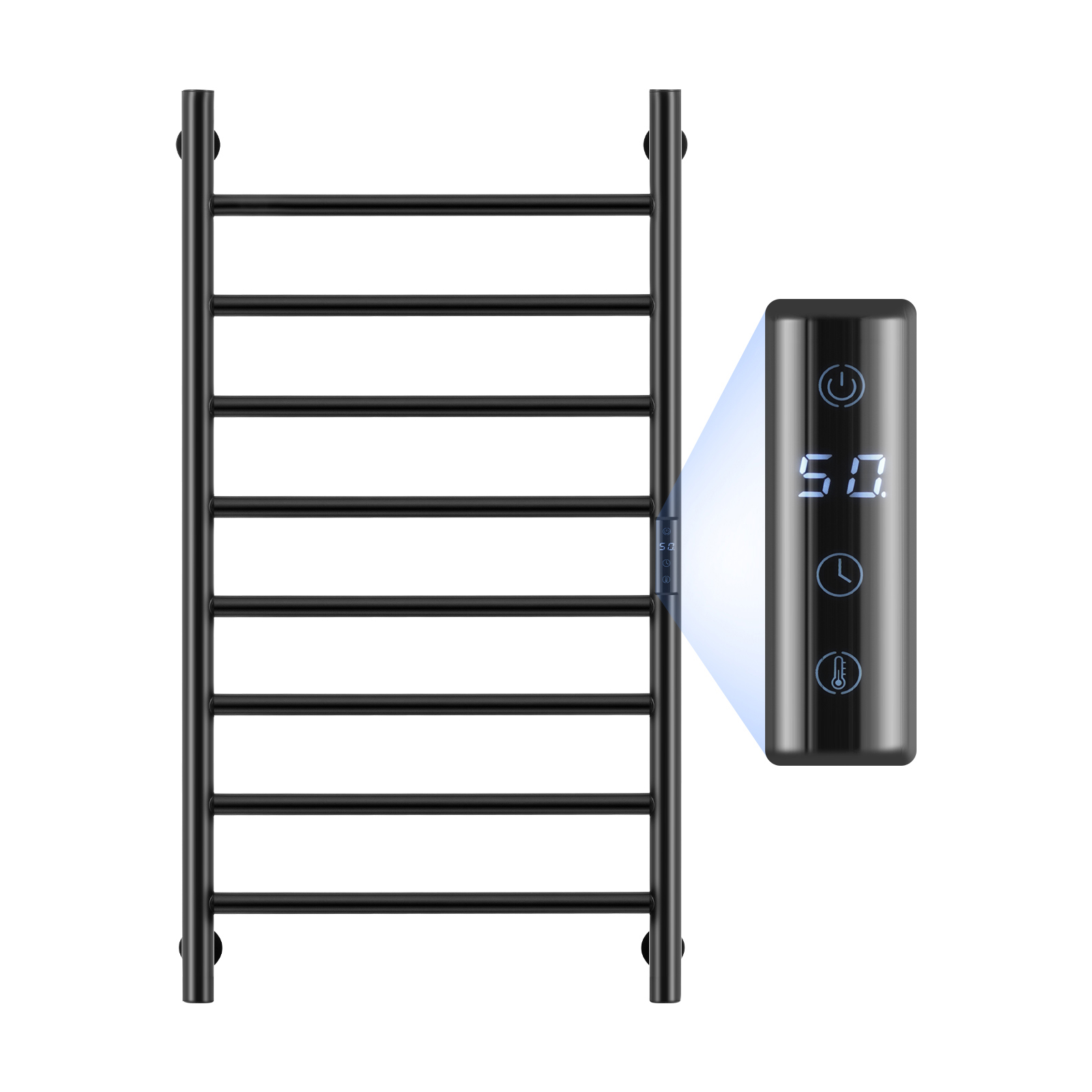 4/6/8/10-bar Towel Warmer Rack Wall Mounted Heated Towel Rack for Bathroom - Picture 27 of 84
