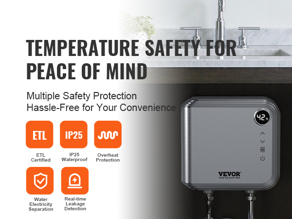 Calentador de agua sin tanque instantáneo, pequeño mini 110 V con operación  de control remoto, calefacción de temperatura constante para cocina y