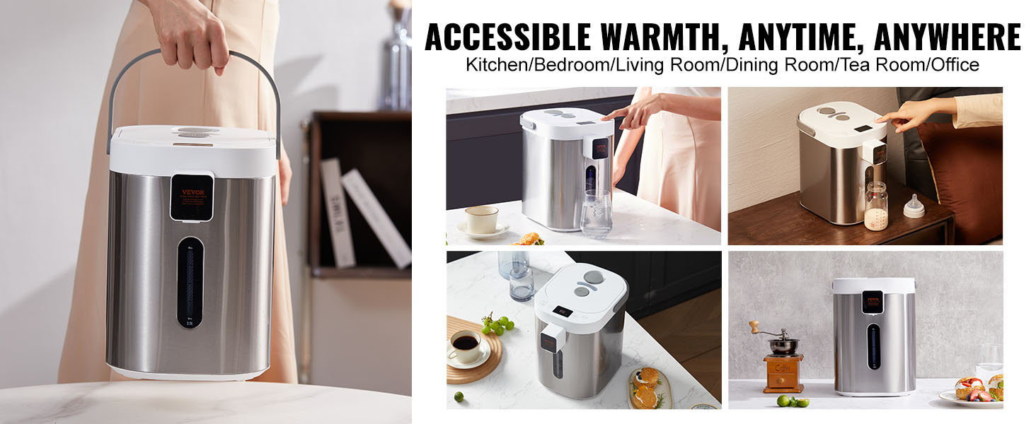  NORMIA RITA 3S Instant Hot Water Dispenser 25℃-100℃ Countertop  Electric Kettle Water Boiler and Warmer for Mineral Water/Bottled Water  with 5 Temperature Settings: Home & Kitchen