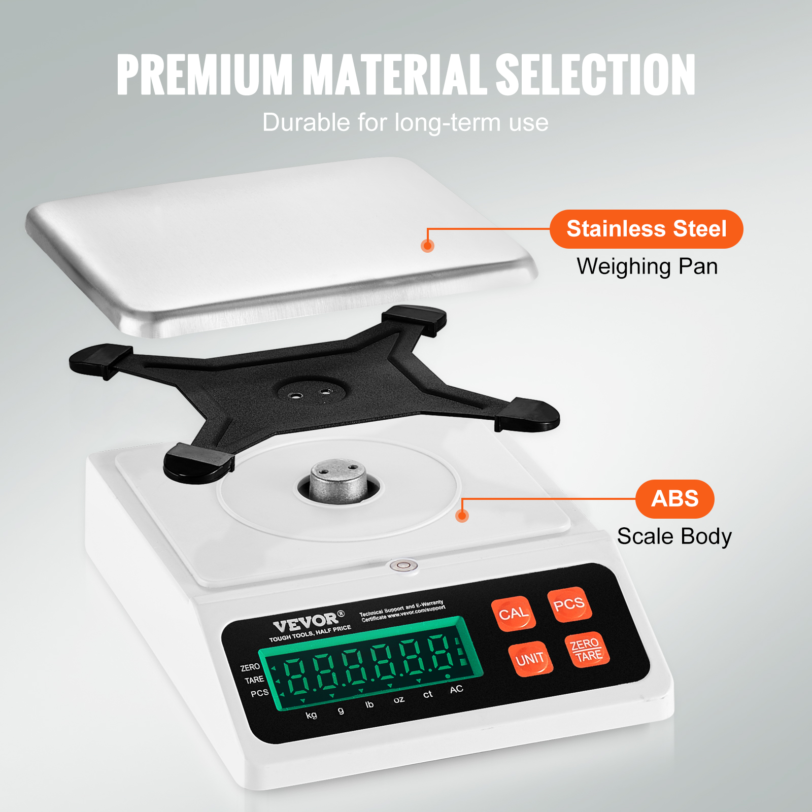 VEVOR Counting Scale 22/33/66 lbs Digital Weight Scales Food Fruit w/ RS-232