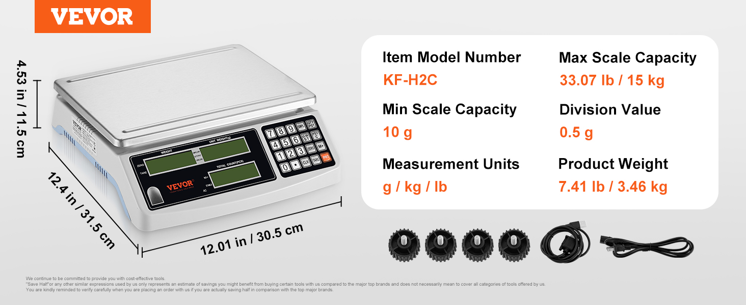 Counting scale,15 kg,0.5 g