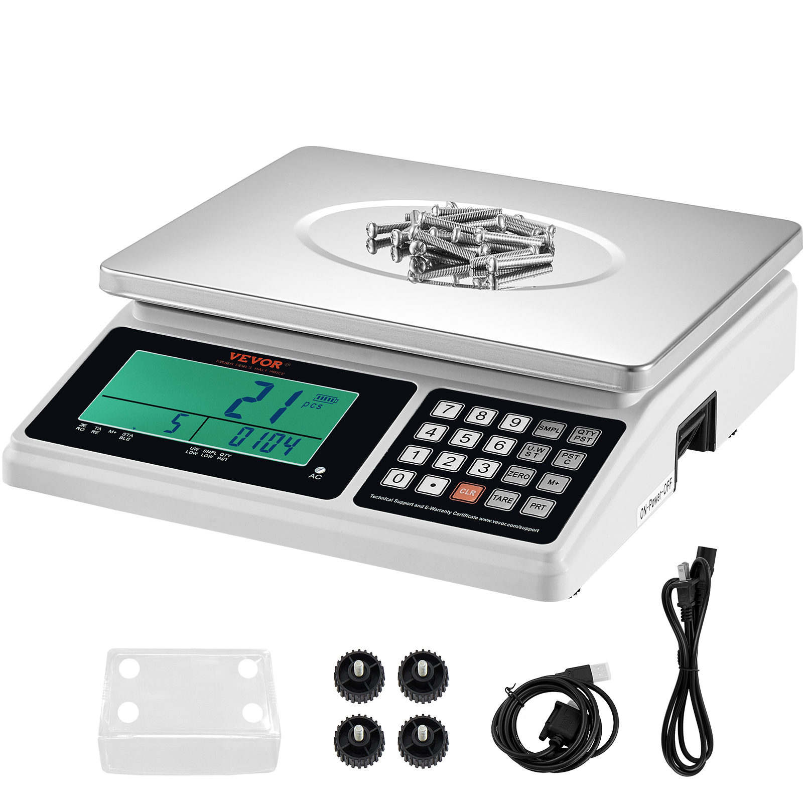 VEVOR Counting Scale 22/33/66 lbs Digital Weight Scales Food Fruit w/ RS-232