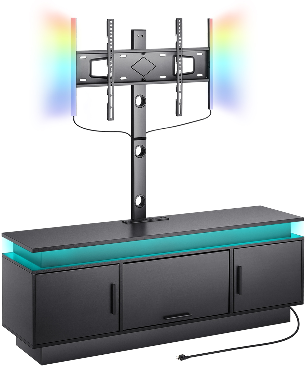 With Mount For Up To 75" Tvs W/ Drawer/led Light/cabinet