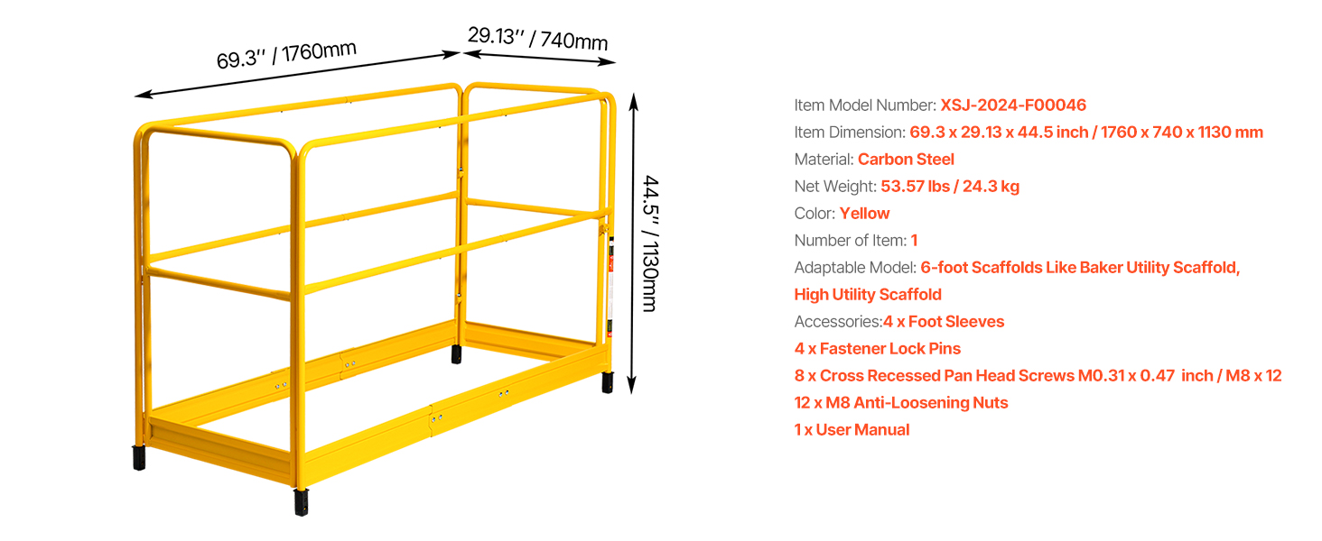 complete scaffold guard rail system