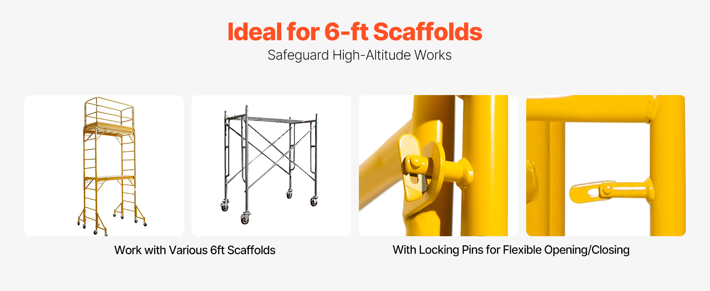 easy installation of scaffold guard rail