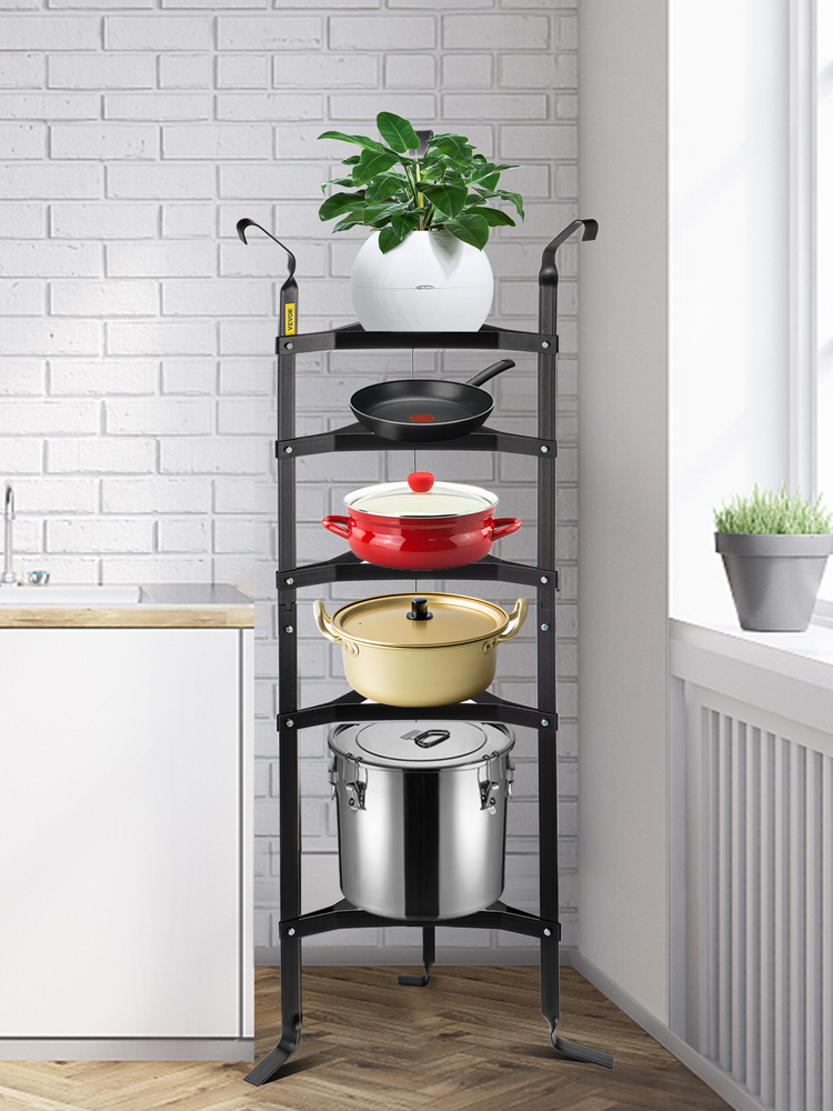 VEVOR 5Tier Cookware Stand, Carbon Steel MultiLayer Pot Rack, 42.7