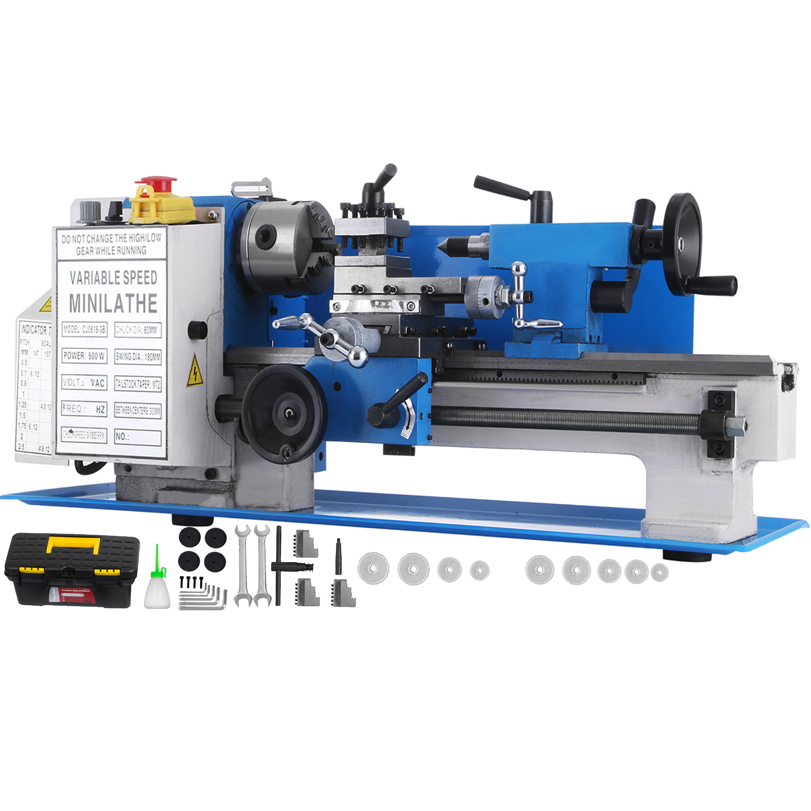 metal lathe,7x14 in,50-2500 rpm