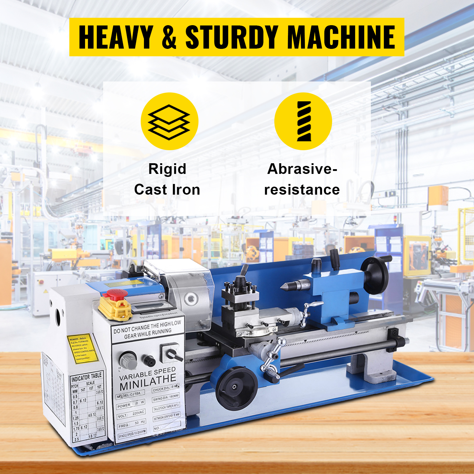 VEVOR VEVOR Mini Metal Lathe Machine 7x14 Turning Working Lathe Small